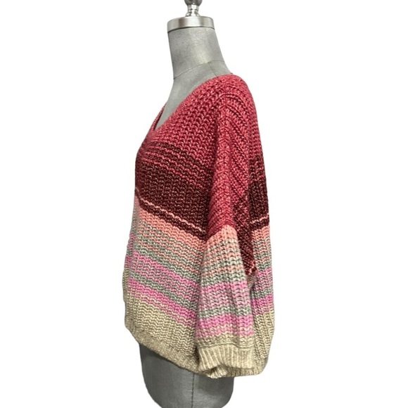 Victoria’s Secret Chunky Oversized Wool Alpaca Blend Colorful Sweater Size M - Picture 3 of 6